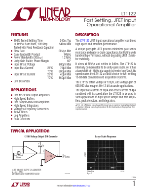 LT1122CMJ8PBF Datasheet PDF Linear Technology