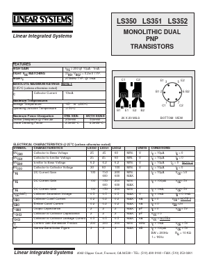 LS351-2 Datasheet PDF Linear Technology