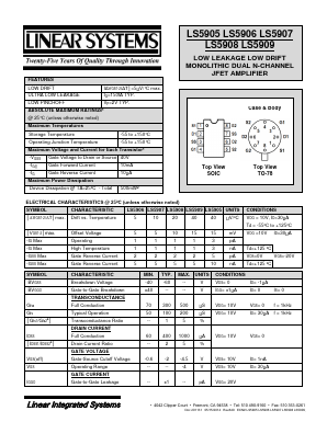 LS5908 Datasheet PDF Linear Technology