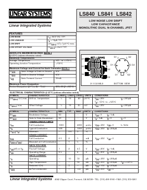LS840-2 Datasheet PDF Linear Technology