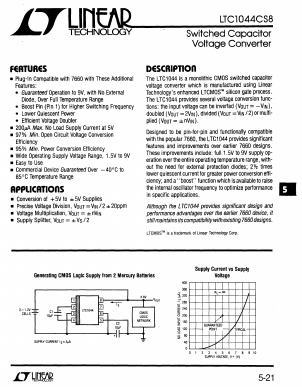 LTC1044CS8-PBF Datasheet PDF Linear Technology