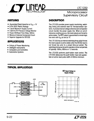 LTC1232 Datasheet PDF Linear Technology