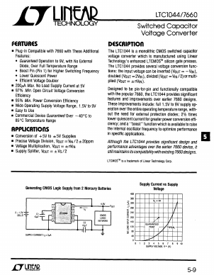 LT1044CH Datasheet PDF Linear Technology