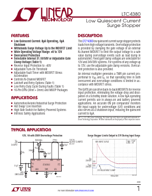 LTC4380HMS-1PBF Datasheet PDF Linear Technology