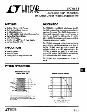 LTC1064-3CS Datasheet PDF Linear Technology