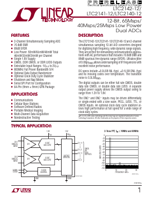 LTC2140-12 Datasheet PDF Linear Technology