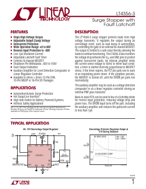 LT4356IDE-3-TR Datasheet PDF Linear Technology
