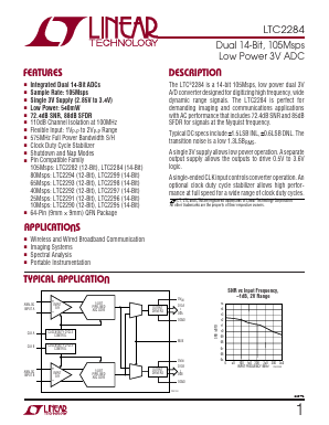 LTC2284 Datasheet PDF Linear Technology