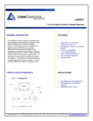LND5201-3.0 Datasheet PDF Linear Dimensions Semiconductor