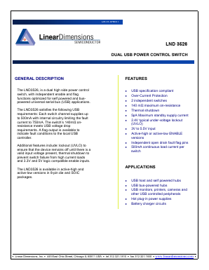 LND3526 Datasheet PDF Linear Dimensions Semiconductor