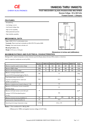 1N4935GL Datasheet PDF LiteOn Technology