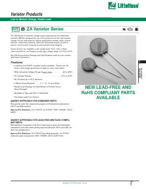 V33ZA70 Datasheet PDF Littelfuse, Inc