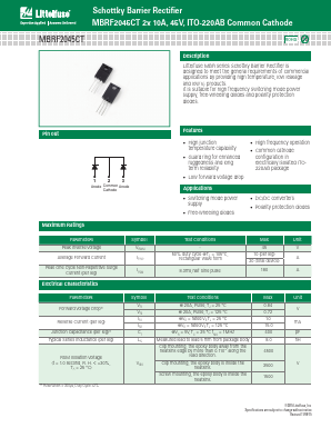 MBRF2045CT Datasheet PDF Littelfuse, Inc