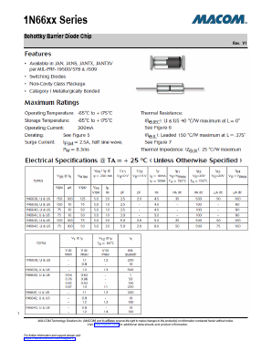 1N6641 Datasheet PDF M/A-COM Technology Solutions, Inc.