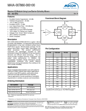 MAIA-007860-0001TR Datasheet PDF M/A-COM Technology Solutions, Inc.