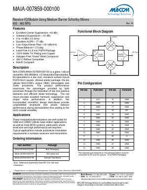MAIA-007859-0001TB Datasheet PDF M/A-COM Technology Solutions, Inc.