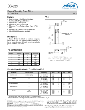 DS-323 Datasheet PDF M/A-COM Technology Solutions, Inc.