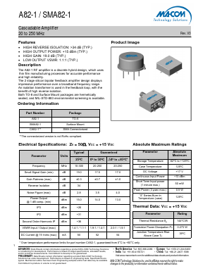 CA82-1 Datasheet PDF M/A-COM Technology Solutions, Inc.