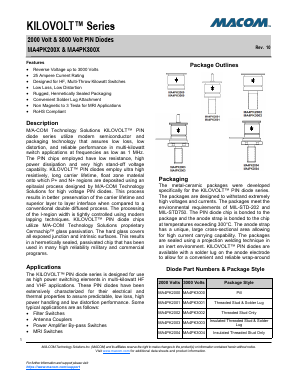 MA4PK300X Datasheet PDF M/A-COM Technology Solutions, Inc.