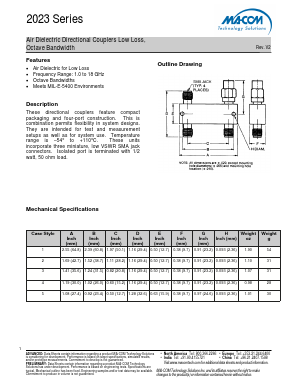 2023-6125-10 Datasheet PDF M/A-COM Technology Solutions, Inc.