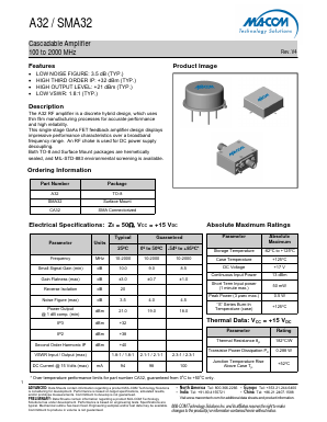CA32 Datasheet PDF M/A-COM Technology Solutions, Inc.