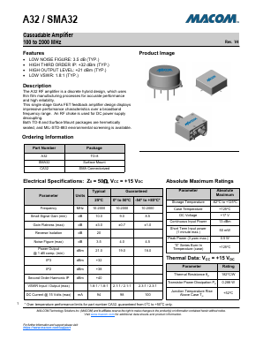 A32 Datasheet PDF M/A-COM Technology Solutions, Inc.