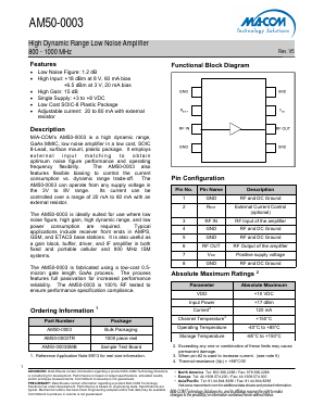 AM50-0003TR Datasheet PDF M/A-COM Technology Solutions, Inc.
