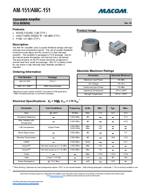 AM-151 Datasheet PDF M/A-COM Technology Solutions, Inc.
