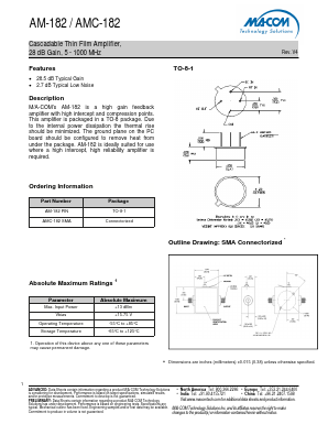 AM-182 Datasheet PDF M/A-COM Technology Solutions, Inc.
