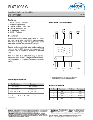FL07-0002-G-TR Datasheet PDF M/A-COM Technology Solutions, Inc.