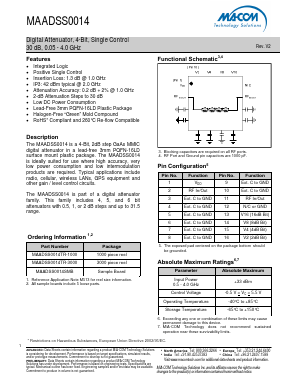 MAADSS0014 Datasheet PDF M/A-COM Technology Solutions, Inc.