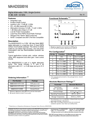 MAADSS0016 Datasheet PDF M/A-COM Technology Solutions, Inc.