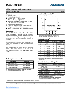 MAADSS0016 Datasheet PDF M/A-COM Technology Solutions, Inc.