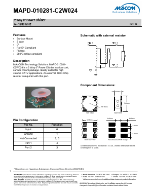 MAPD-010281-C2W024 Datasheet PDF M/A-COM Technology Solutions, Inc.