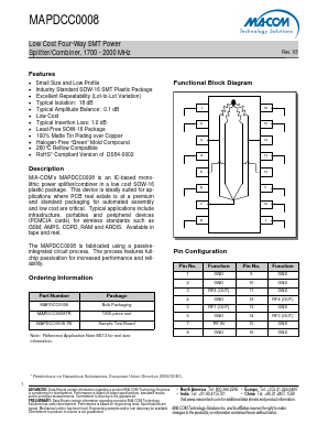 MAPDCC0008TR Datasheet PDF M/A-COM Technology Solutions, Inc.