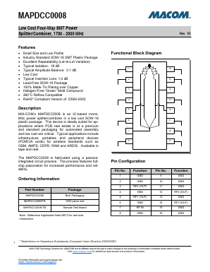 MAPDCC0008 Datasheet PDF M/A-COM Technology Solutions, Inc.
