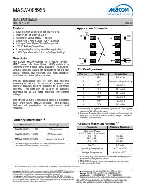 MASW-008955 Datasheet PDF M/A-COM Technology Solutions, Inc.