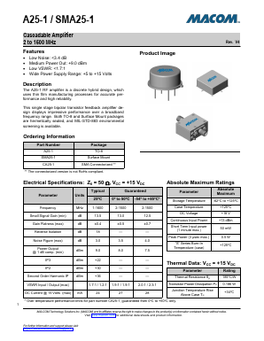 A25-1 Datasheet PDF M/A-COM Technology Solutions, Inc.