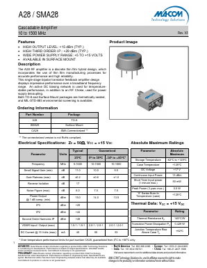 CA28 Datasheet PDF M/A-COM Technology Solutions, Inc.