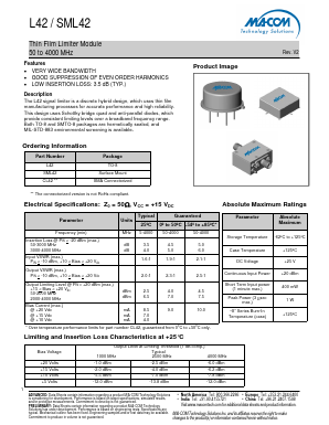 SML42 Datasheet PDF M/A-COM Technology Solutions, Inc.
