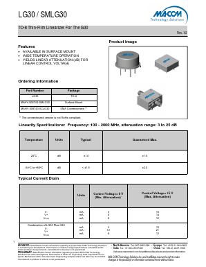 MAHY-008743-SMLG30 Datasheet PDF M/A-COM Technology Solutions, Inc.