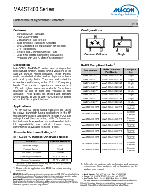 MA4ST403 Datasheet PDF M/A-COM Technology Solutions, Inc.