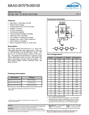 MAAD-007079-0001TR Datasheet PDF M/A-COM Technology Solutions, Inc.