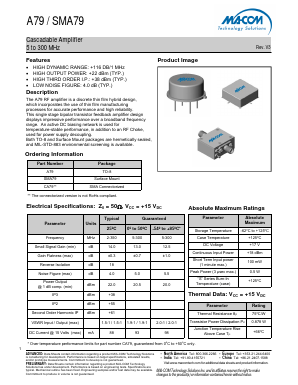 CA79 Datasheet PDF M/A-COM Technology Solutions, Inc.