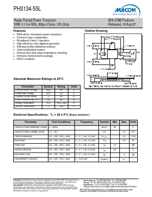 PH3134-55L Datasheet PDF M/A-COM Technology Solutions, Inc.