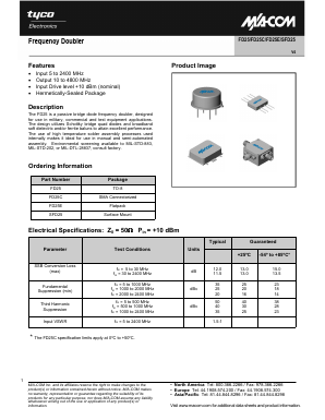 SFD25 Datasheet PDF Tyco Electronics