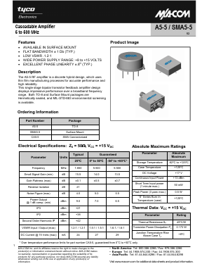 A5-5 Datasheet PDF Tyco Electronics