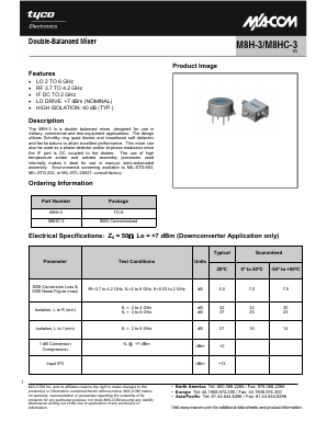 M8H-3 Datasheet PDF Tyco Electronics