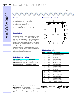 MASWSM0002SMB Datasheet PDF Tyco Electronics