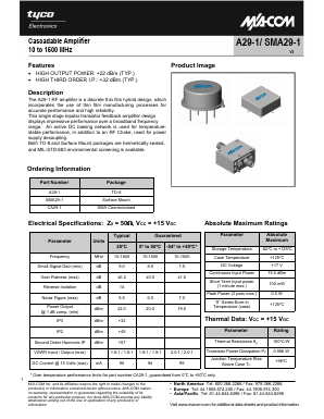A29-1 Datasheet PDF Tyco Electronics